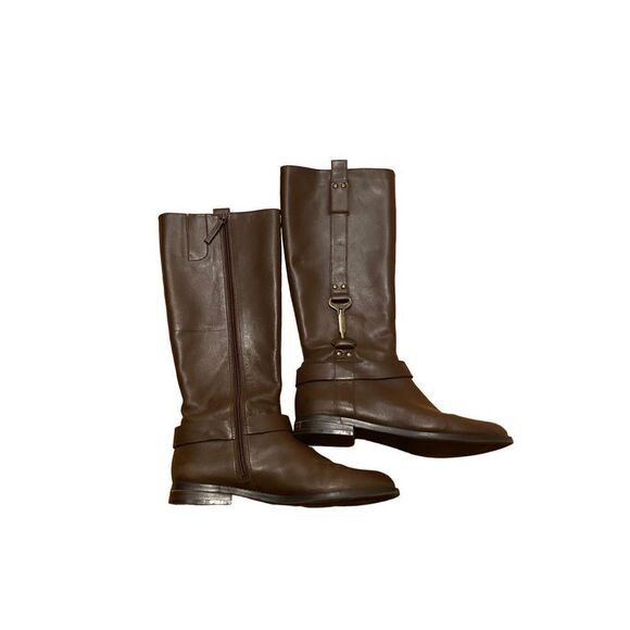 Nine West Nwavonna Brown Riding Boots - Picture 1 of 8